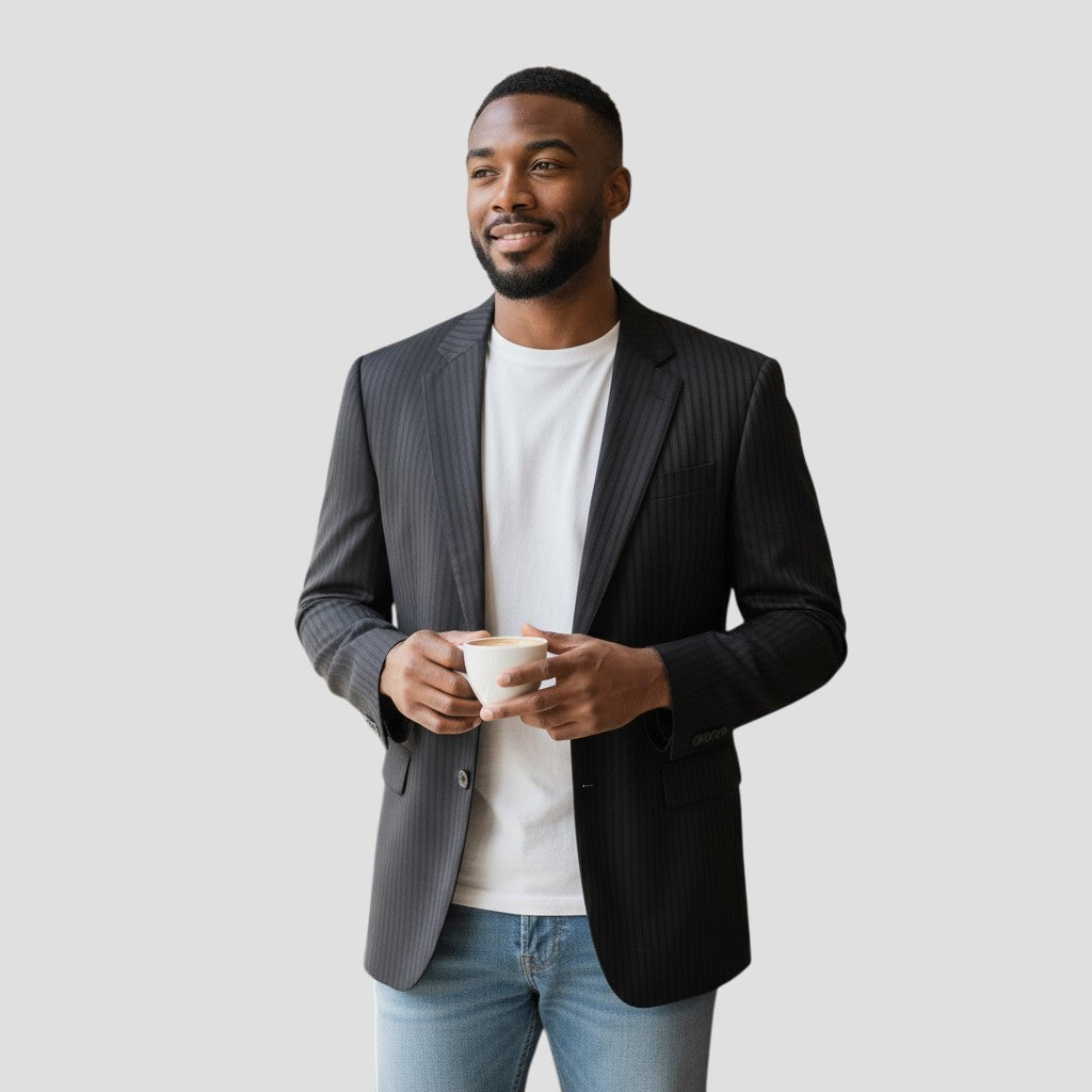Pinstripe Power Play Blazer: Elevate Your Authority Game