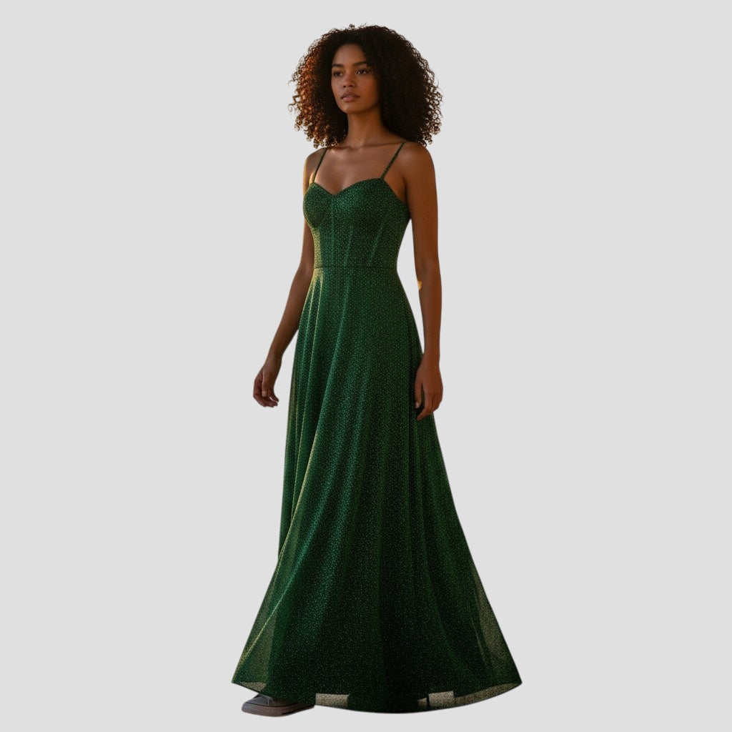 Shimmering Emerald Dream: The Dress that Dazzles!