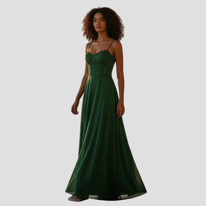 Shimmering Emerald Dream: The Dress that Dazzles!