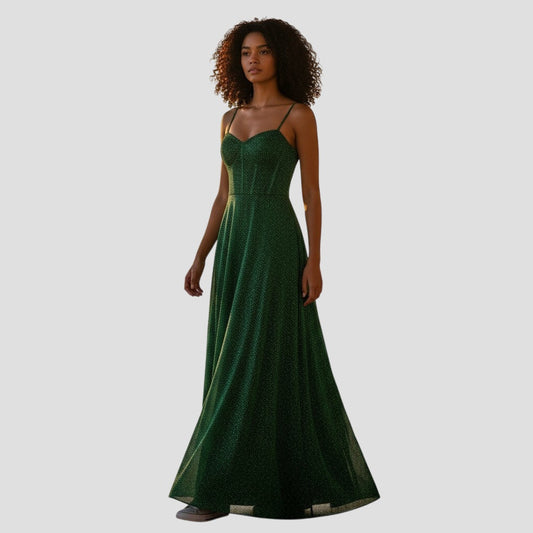 Shimmering Emerald Dream: The Dress that Dazzles!