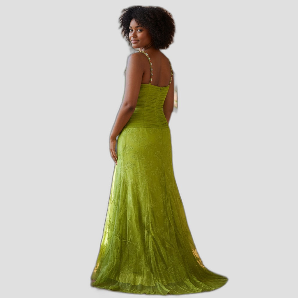 Lime Luxe: The Gleeful Glam Gown