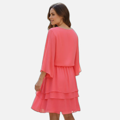 Blush & Bashful Tiered Delight Dress