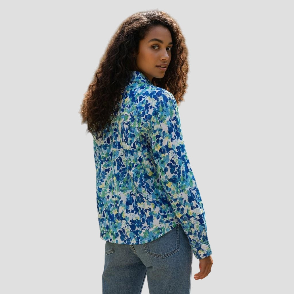 Floral Fiesta Women's Casual Jacket - Button Up Your Style!
