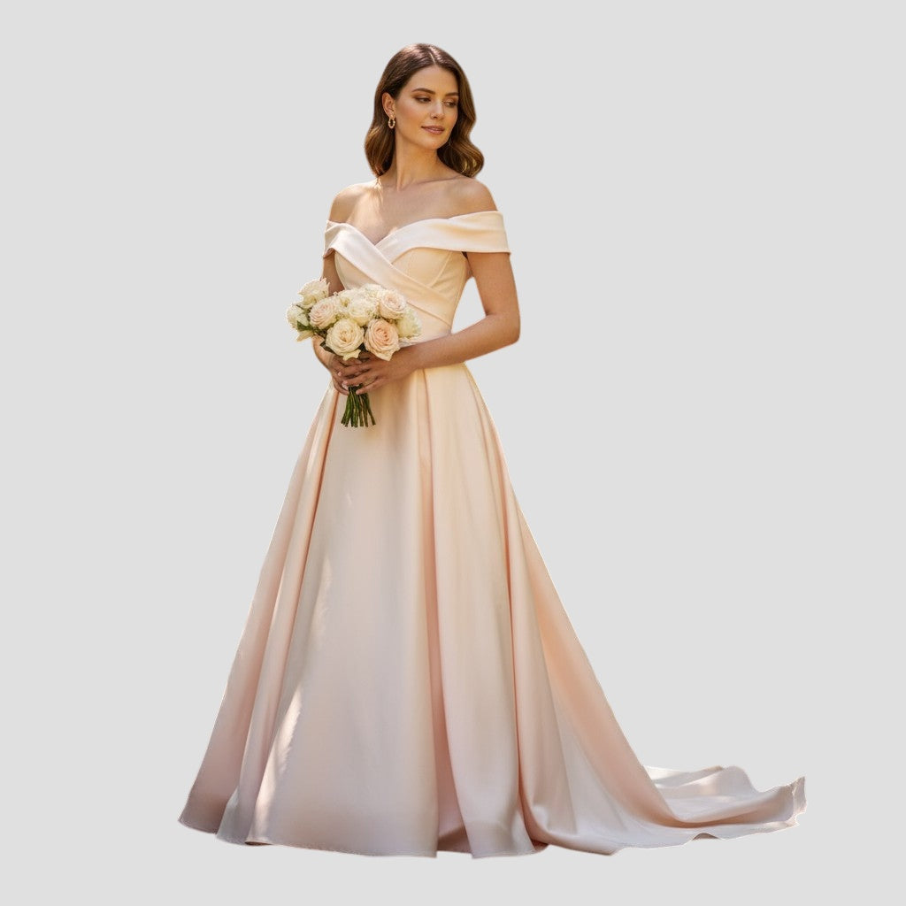 Peach Dreams Satin Ballgown - Feel Like Royalty!