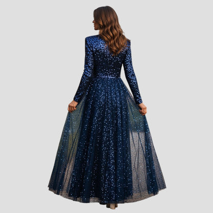 Dazzling Midnight Stardust Gown