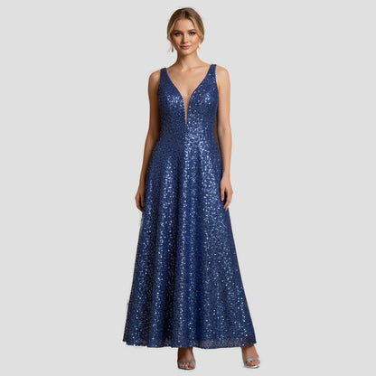 Dazzling Midnight Sequin Gown: Show-Stopping Glam