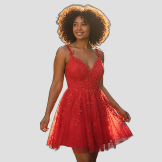 Flirty Fiesta Floral Lace Mini Dress