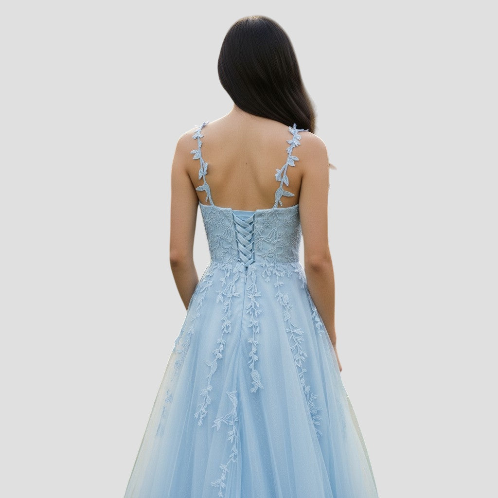 Sky-Blue Daydream Maxi Dress: Float into Style!