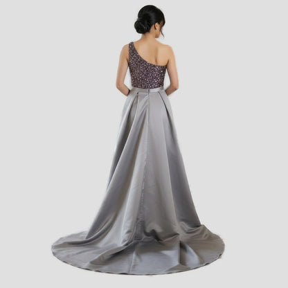 Dazzling One-Shoulder Sequined Gown for Show-Stopper Moments