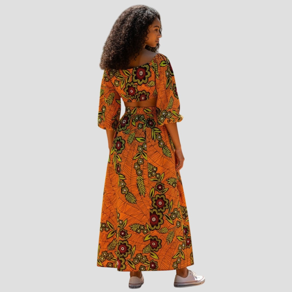 Tropical Delight: The Bold Floral Maxi Skirt