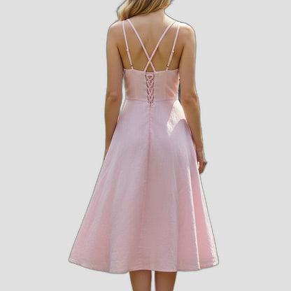 Elegant Pink Chiffon Dress for Wedding & Formal Events