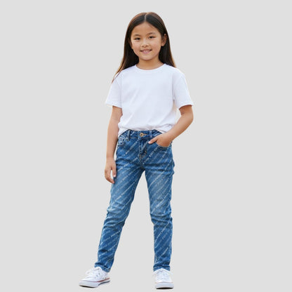 AO Print Medium Wash Kids Jeans - Because Basic is Boring