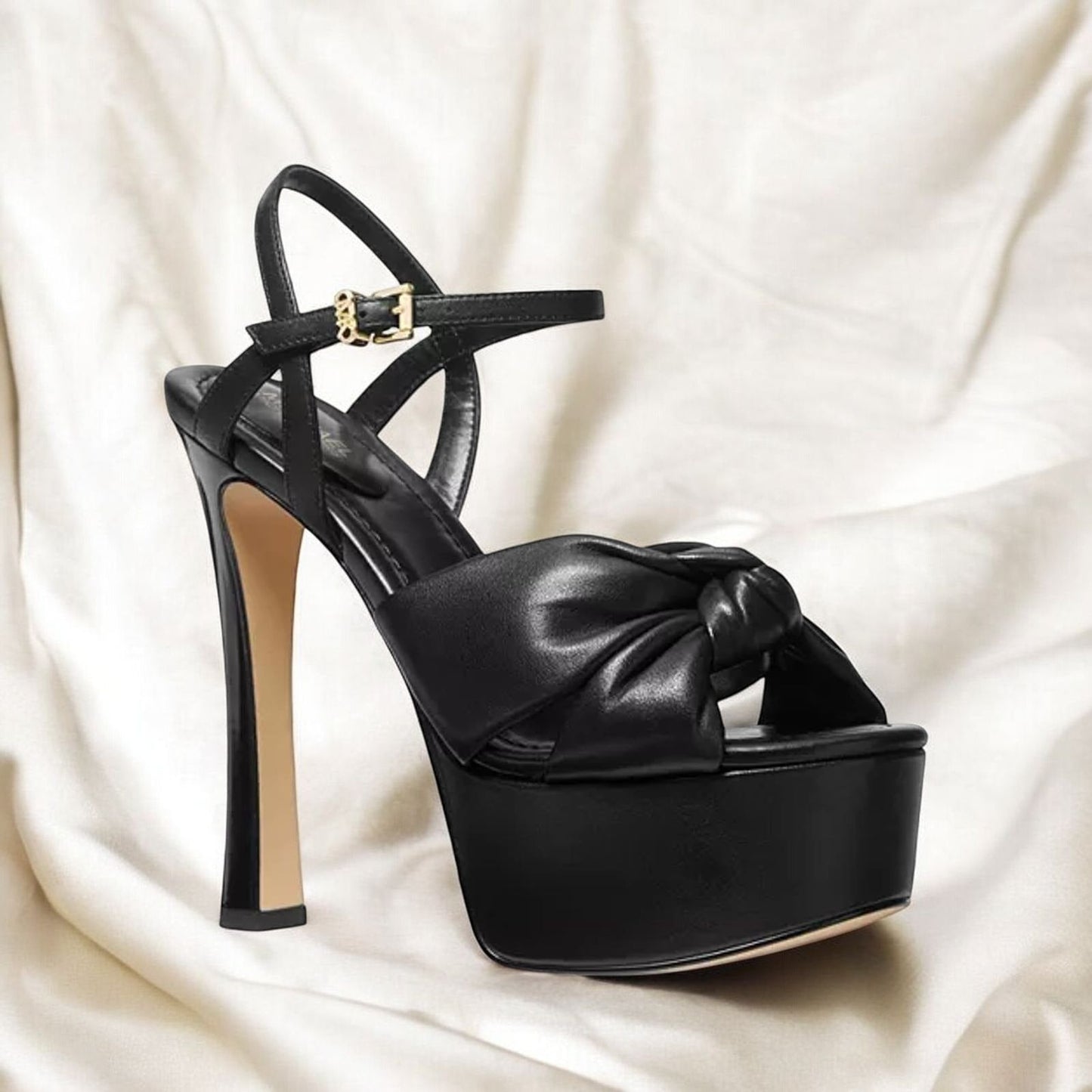 Women's Elena Almond Toe Knotted Strap High Heel Platform Sandals