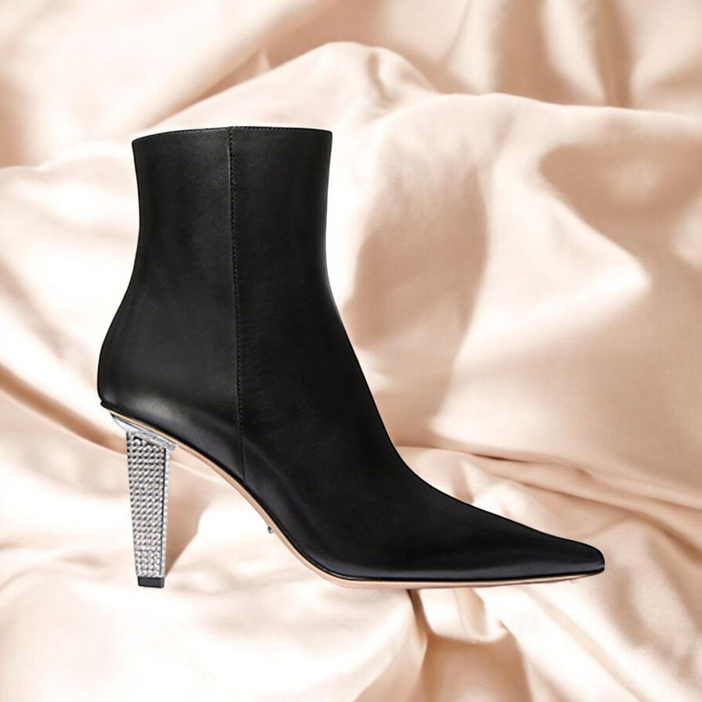 Halle Embellished Leather Ankle Boot