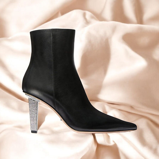 Halle Embellished Leather Ankle Boot
