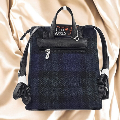Glen Appin of Scotland Harris Tweed Backpack - Classy Plaid Edition