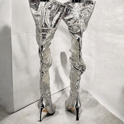 Glamour Thigh-High Boots - Shine Like You Mean It!
