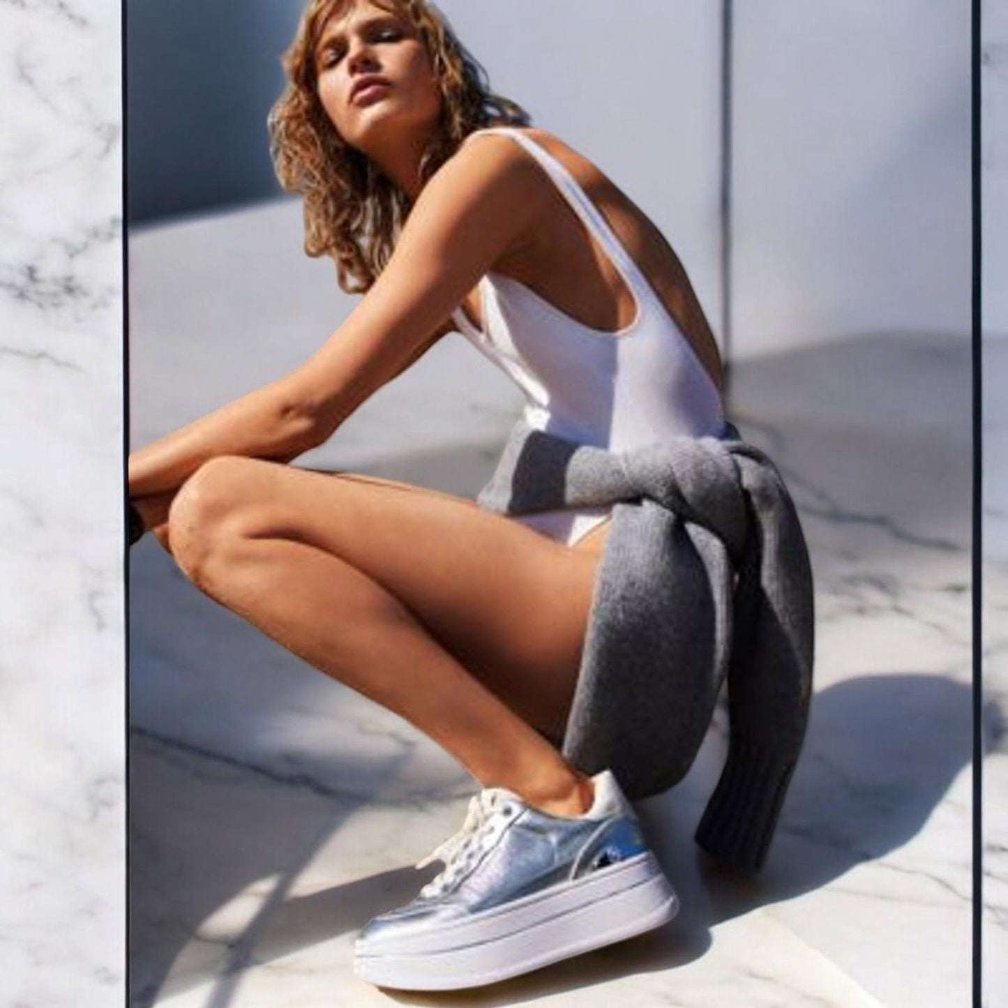 Hayes Metallic Leather Platform Sneaker