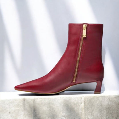 Cosmo Leather Kitten Boot