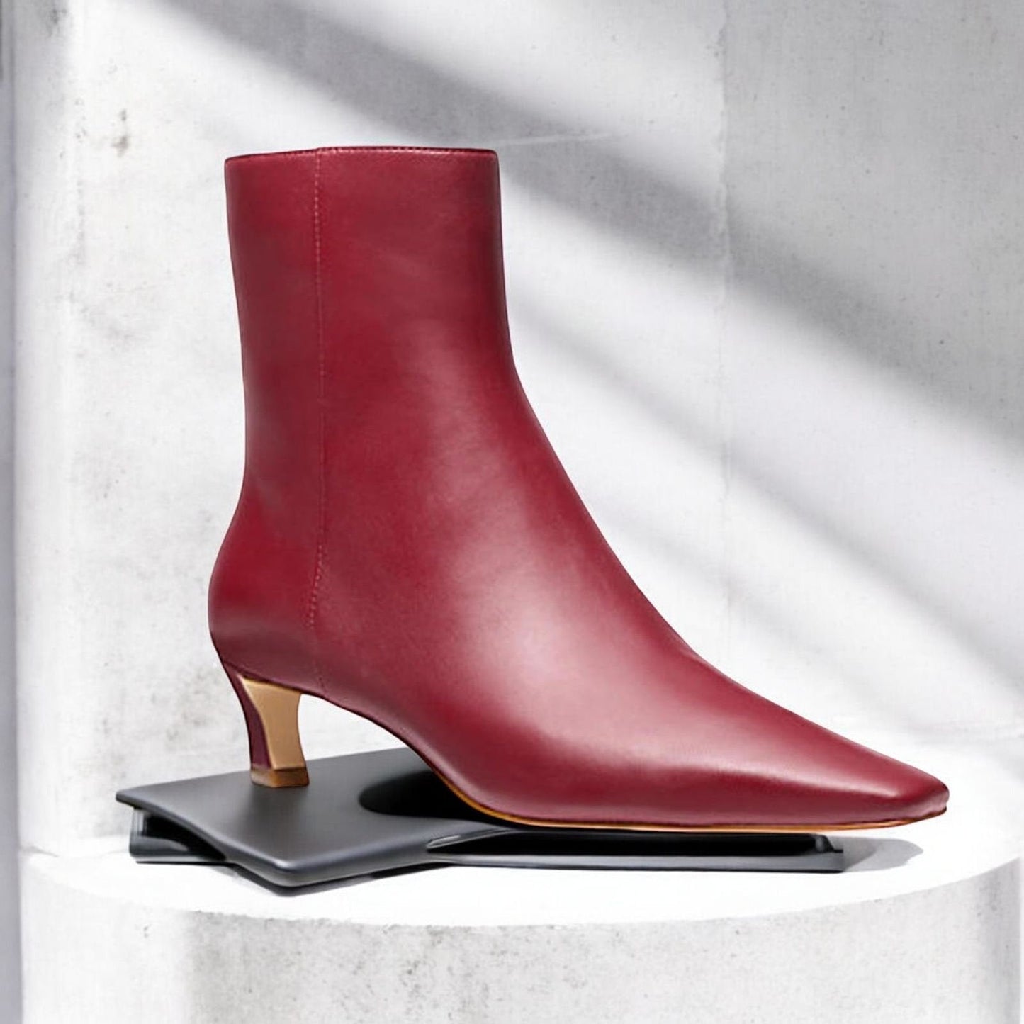 Cosmo Leather Kitten Boot