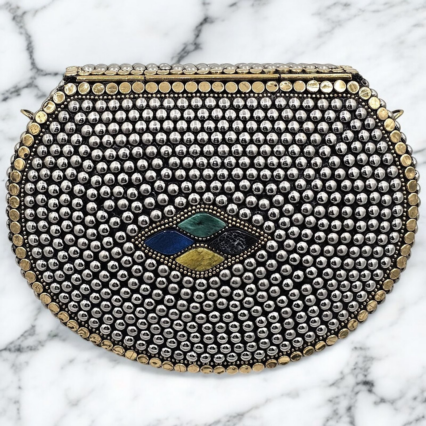 Funky Geometric Studded Clutch - Sparkle Like You Mean It!