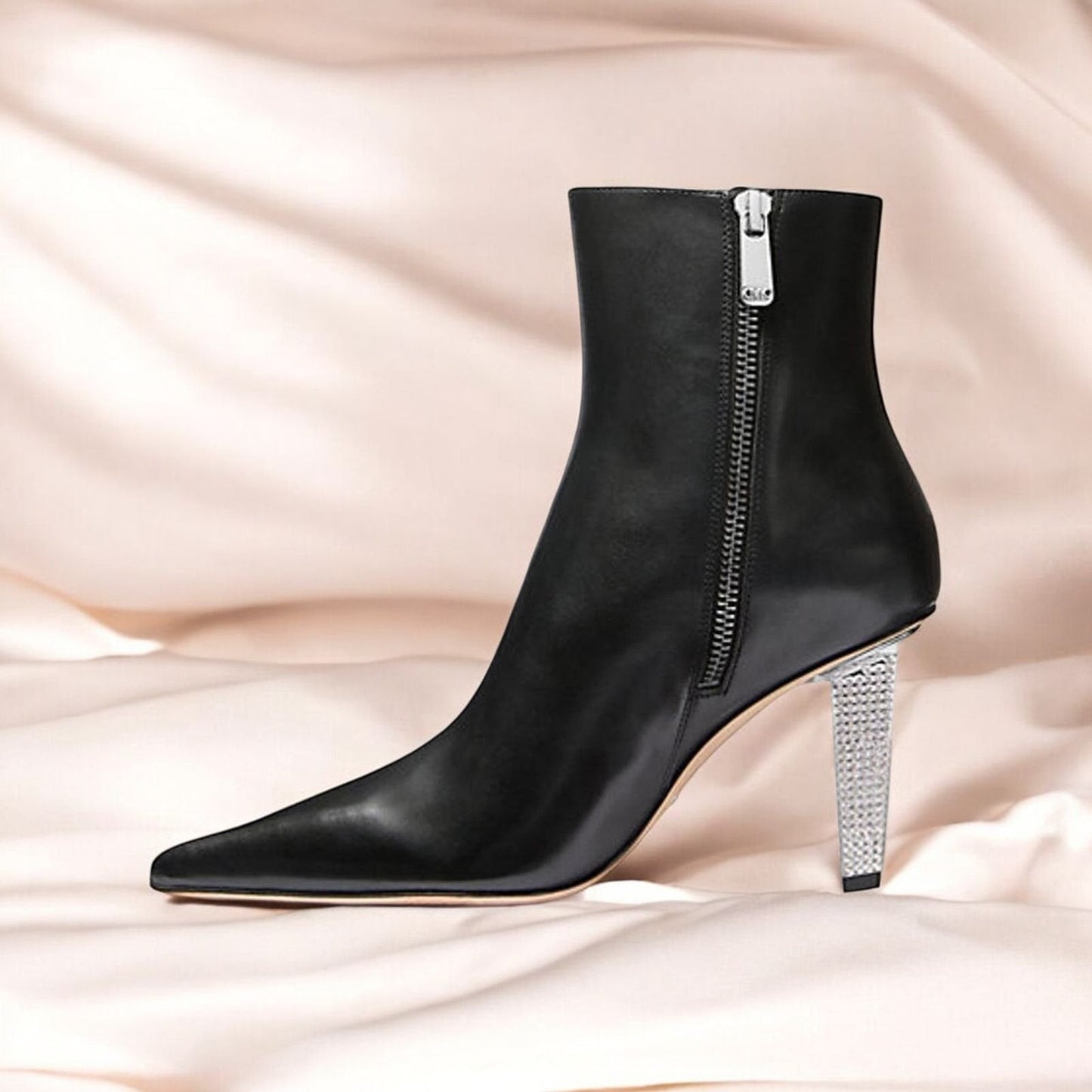 Halle Embellished Leather Ankle Boot