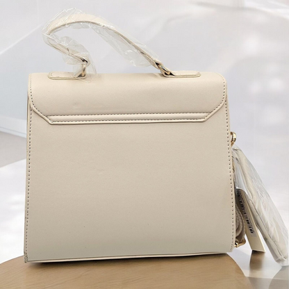 Elegant V-Logo Satchel with Bonus Petite Pouch