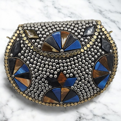 Funky Geometric Studded Clutch - Sparkle Like You Mean It!