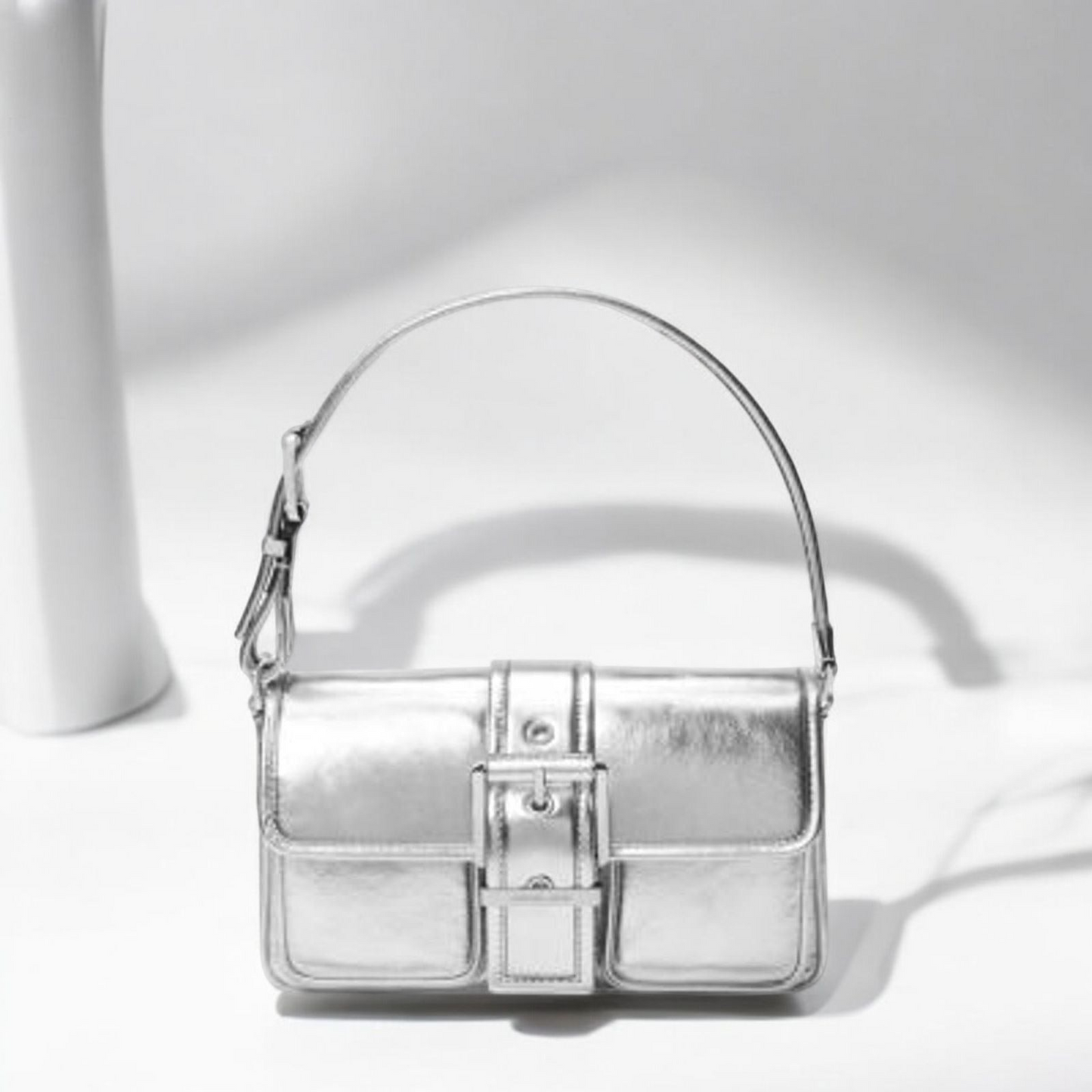 Colby Medium Metallic Leather Shoulder Bag