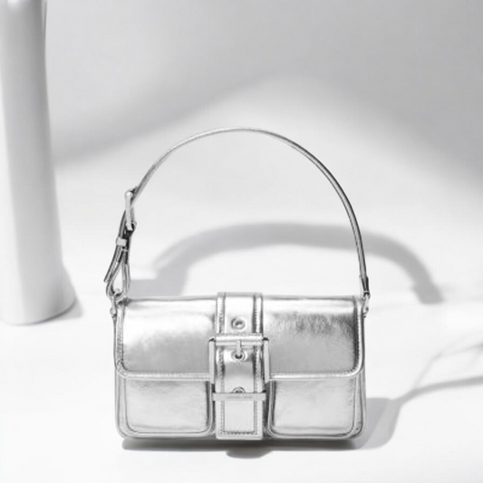 Colby Medium Metallic Leather Shoulder Bag