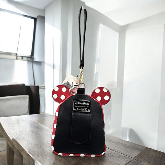 Disney Parks Minnie Mouse Polka Dot Petite Backpack Wristlet