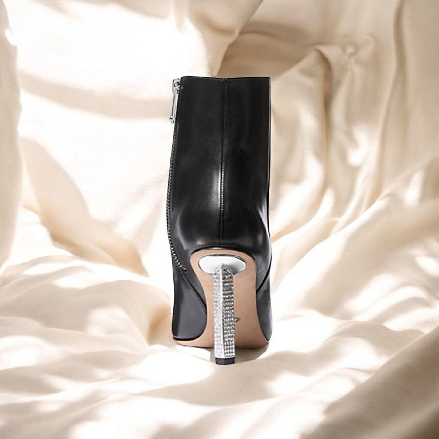 Halle Embellished Leather Ankle Boot