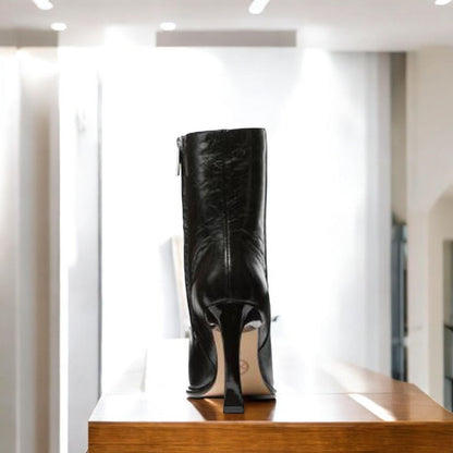 Kelsea Crackled Leather Bootie