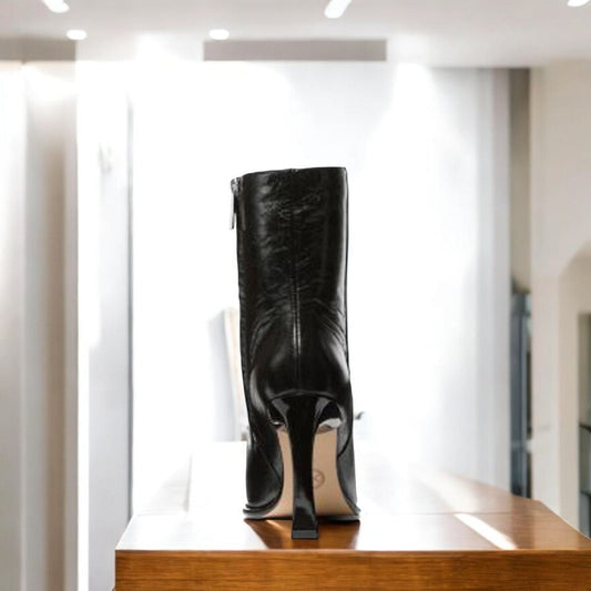 Kelsea Crackled Leather Bootie