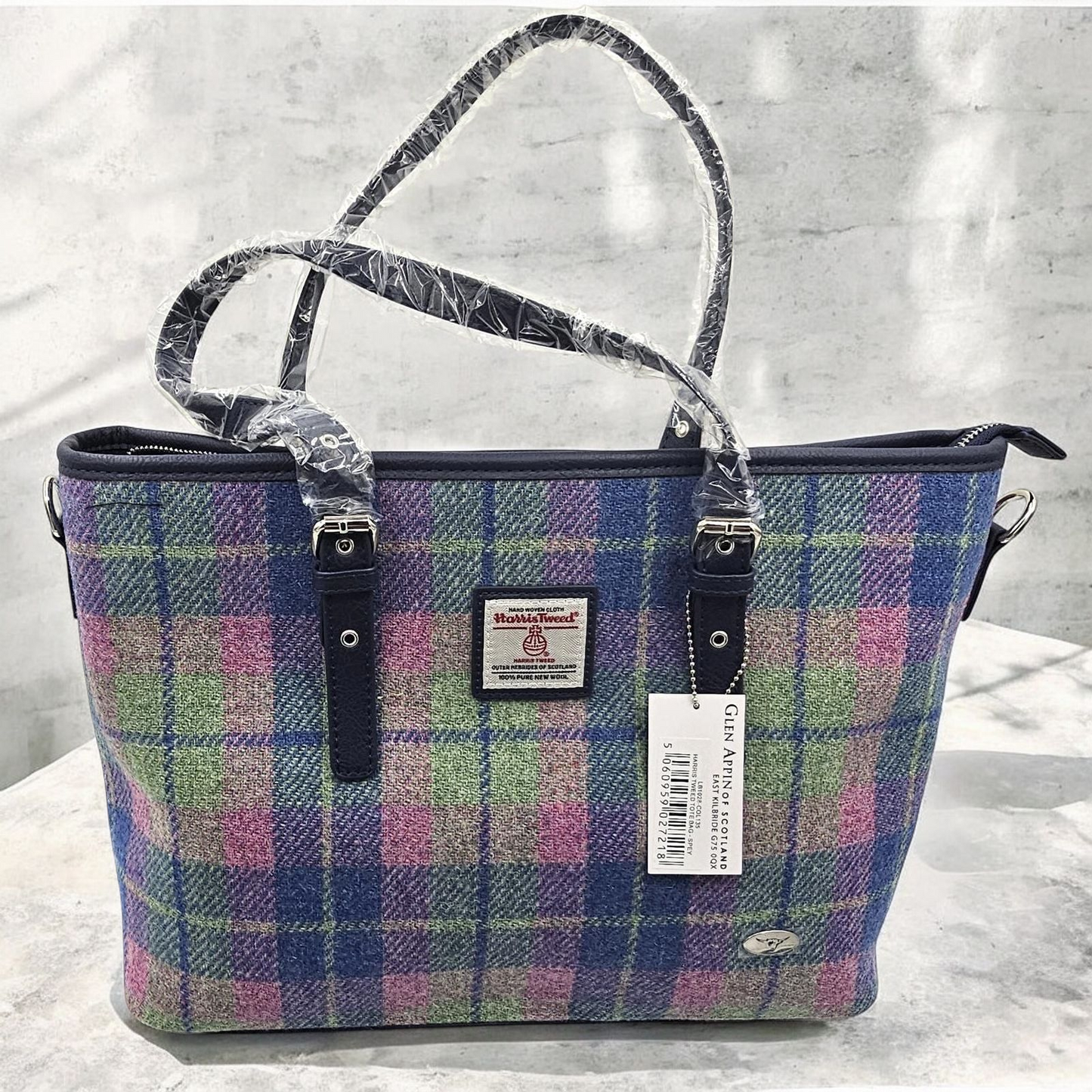 Glen Affric Harris Tweed Check Tote Bag - Colorful & Classy!