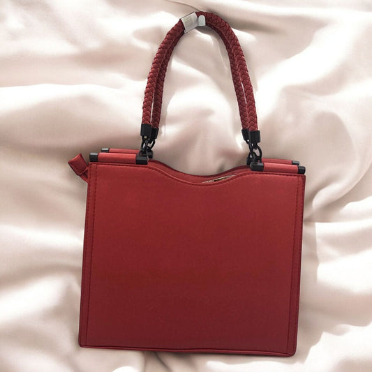 Sassy Braided Handle Tote Handbag