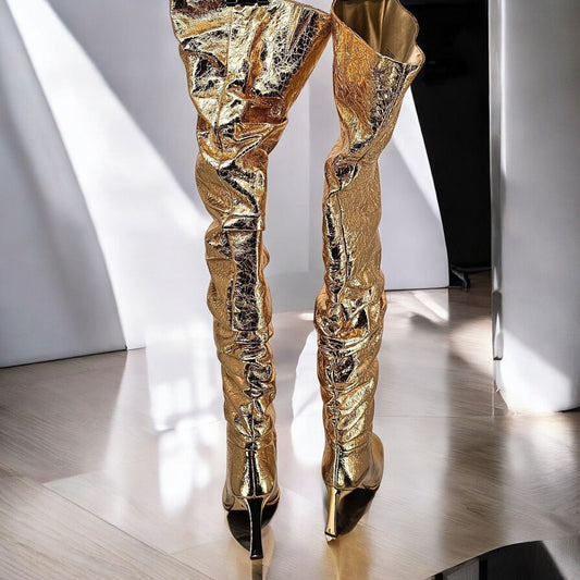 Glamour Thigh-High Boots - Shine Like You Mean It!.5
