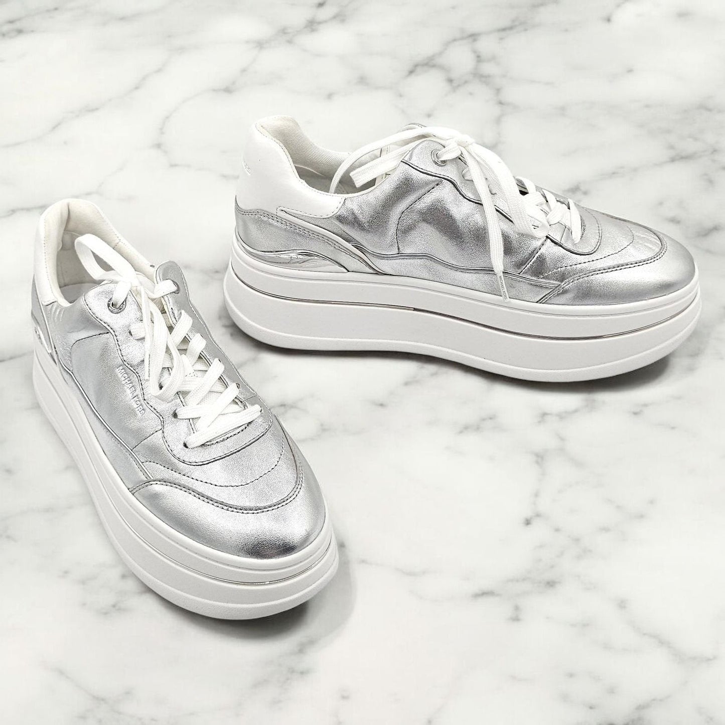 Hayes Metallic Leather Platform Sneaker