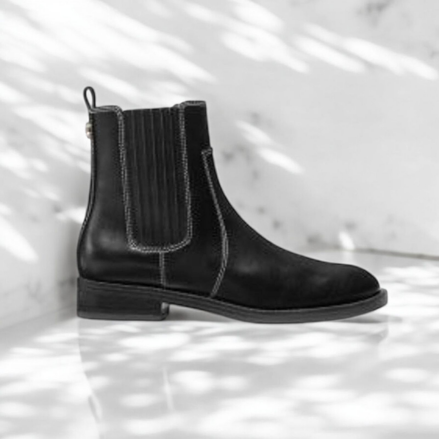 Ella Contrast-Stitched Chelsea Boot