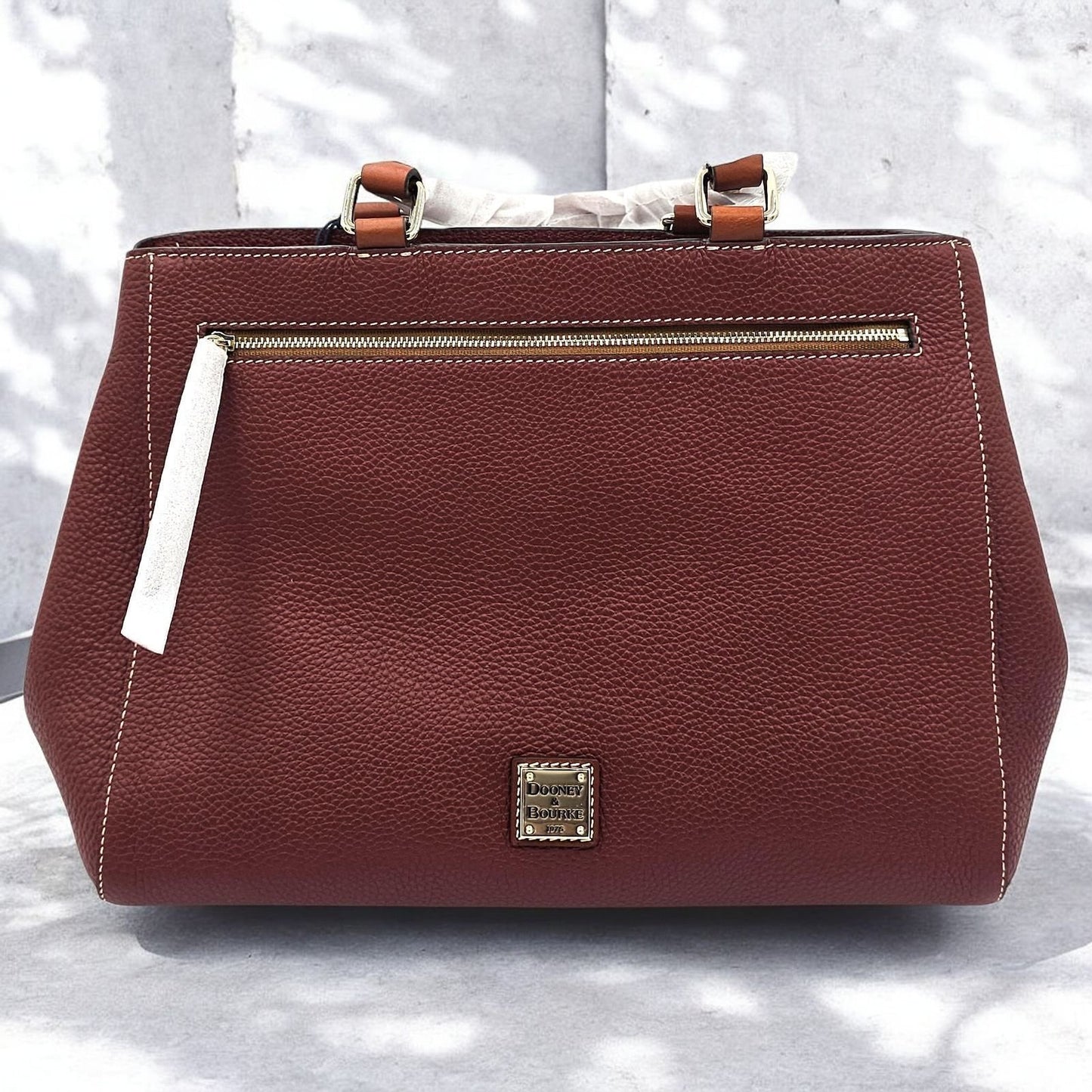 Pebble Grain Classic Leather Satchel - Beauty