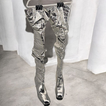 Glamour Thigh-High Boots - Shine Like You Mean It!