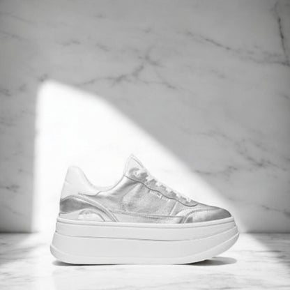 Hayes Metallic Leather Platform Sneaker