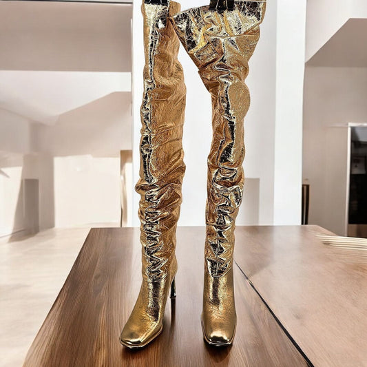 Glamour Thigh-High Boots - Shine Like You Mean It!.5