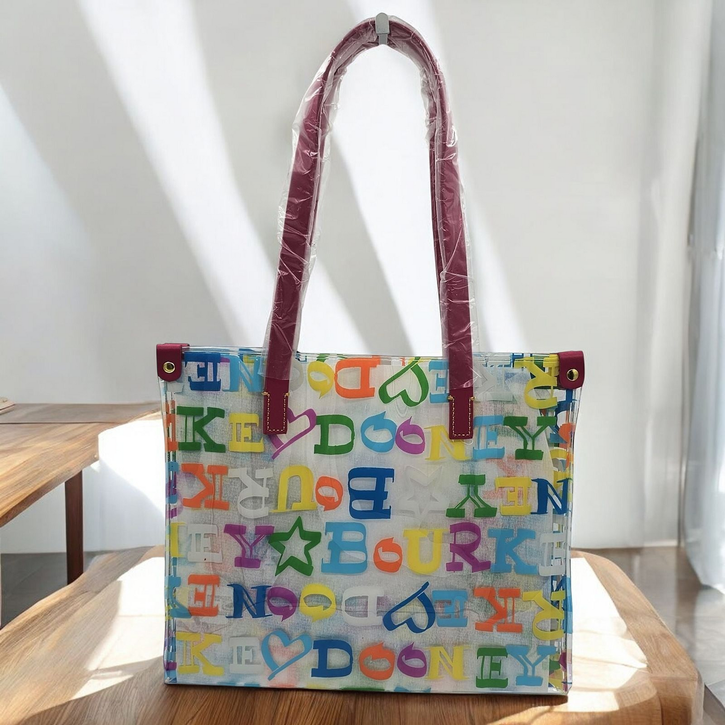 Doodle Clear Alphabet Tote Bag