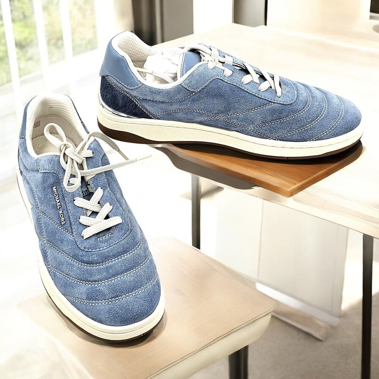 Pia Quilted Suede Trainer