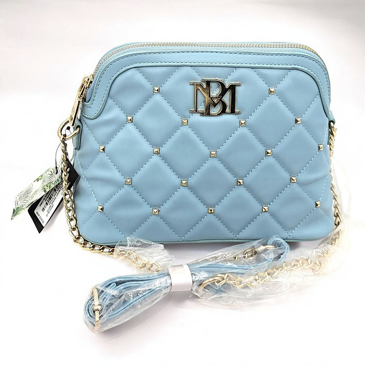 Elegant Quilted Crossbody Handbag with Gold Chain Strap