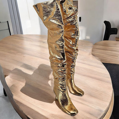 Glamour Thigh-High Boots - Shine Like You Mean It!.5