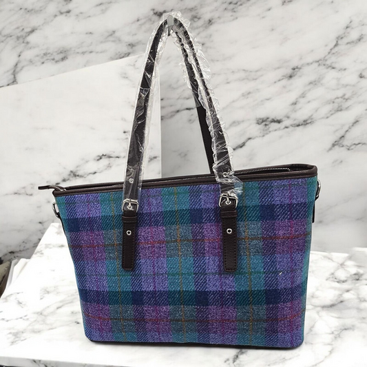 Glen Appin of Scotland Harris Tweed Tote Bag - Plaid Chic
