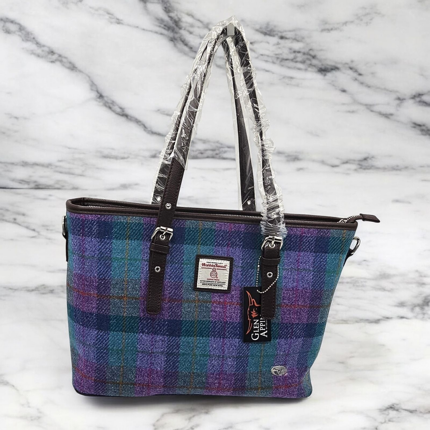 Glen Appin of Scotland Harris Tweed Tote Bag - Plaid Chic