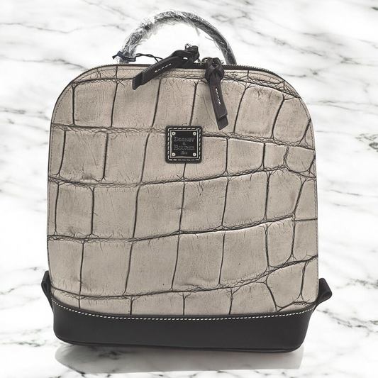 Denison Zip Pod Croc-Embossed Backpack - Chic and Practical